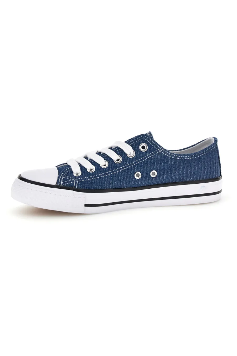 Sneakers blu in tela stringate basse 8011-2T2L Hot