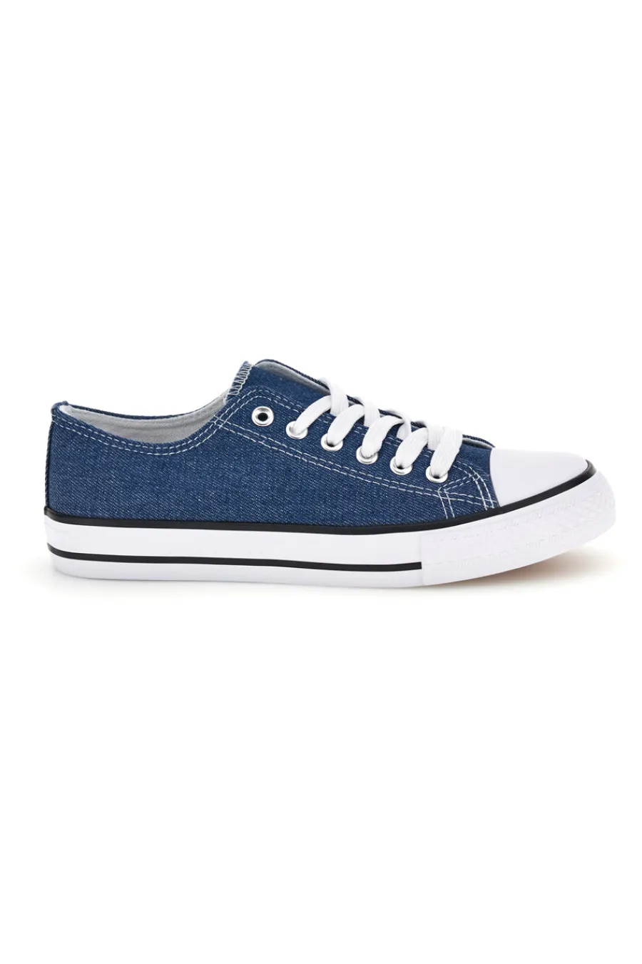 Sneakers blu in tela stringate basse 8011-2T2L Hot