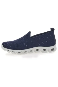 Sneakers Blu Slip-on Con Strass 471-PRIMA RIGA