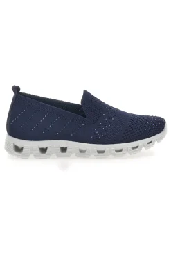 Sneakers Blu Slip-on Con Strass 471-PRIMA RIGA