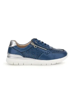Sneakers blu traforate con arch support in vera pelle 182082-PRIMA RIGA Best
