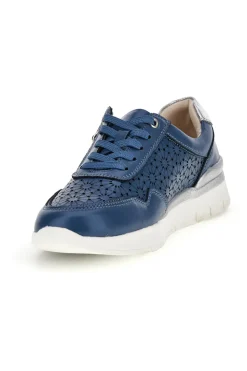 Sneakers blu traforate con arch support in vera pelle 182082-PRIMA RIGA Best