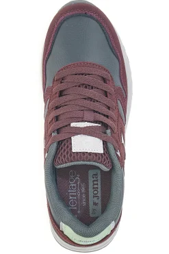 Sneakers bordeaux in pelle e materie sintetiche C200 Lady 2520-JOMA