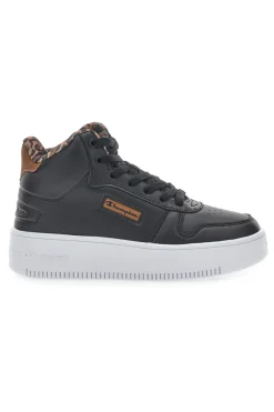 Sneakers con Flatform Rebound Plat Mid Animalier Nere-CHAMPION Clearance