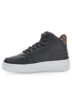 Sneakers con Flatform Rebound Plat Mid Animalier Nere-CHAMPION Clearance