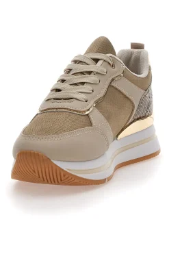 Sneakers con Platform Beige 424-PRIMA RIGA Discount