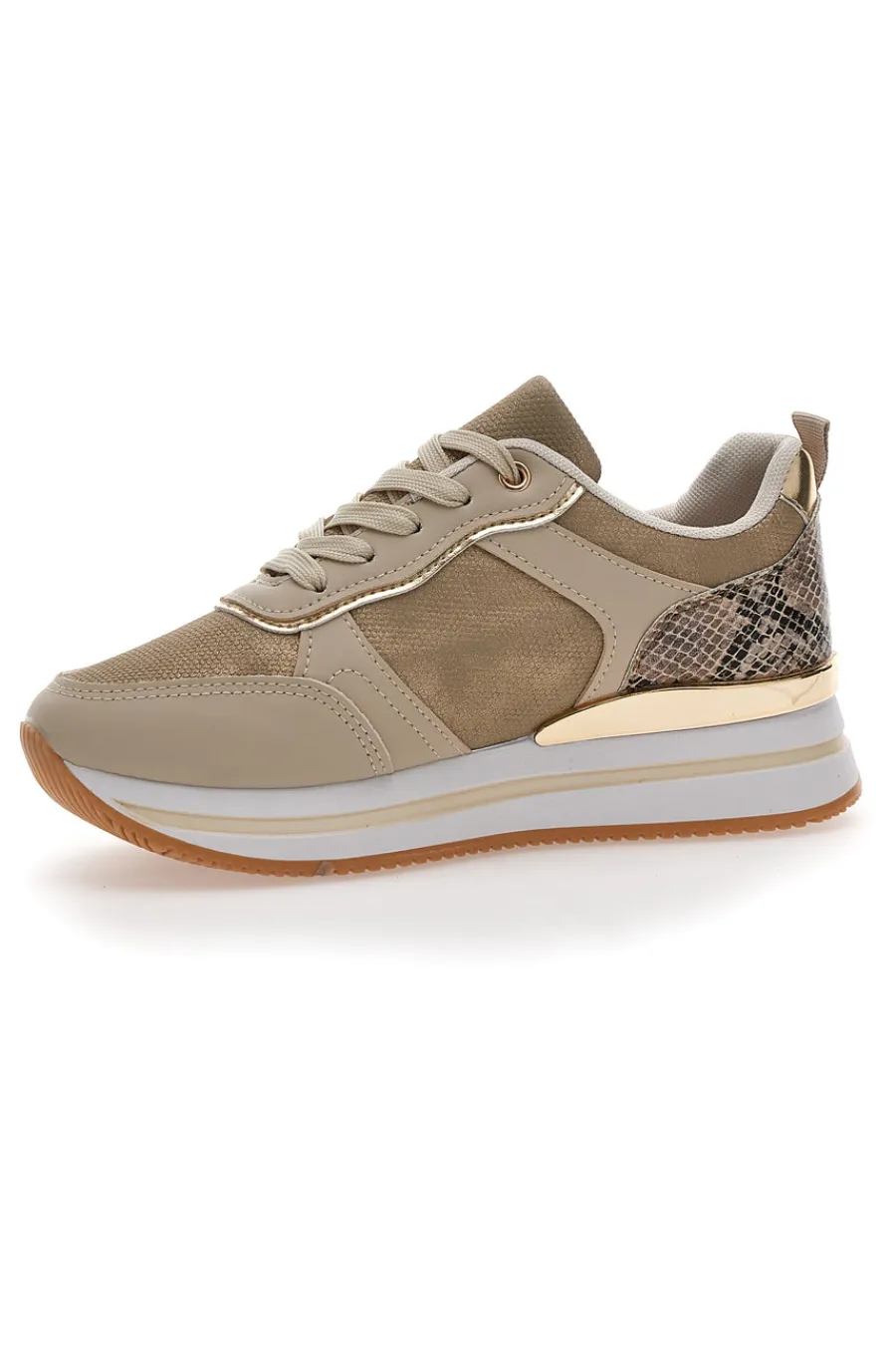 Sneakers con Platform Beige 424-PRIMA RIGA Discount