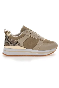 Sneakers con Platform Beige 424-PRIMA RIGA Discount