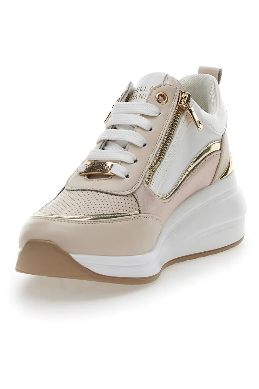 Sneakers con Zeppa Beige 50390-MARIELLA BURANI Sale