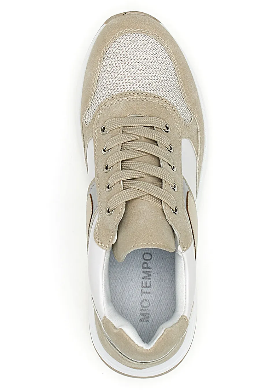 Sneakers con Zeppa Beige 20205-MIO TEMPO Outlet