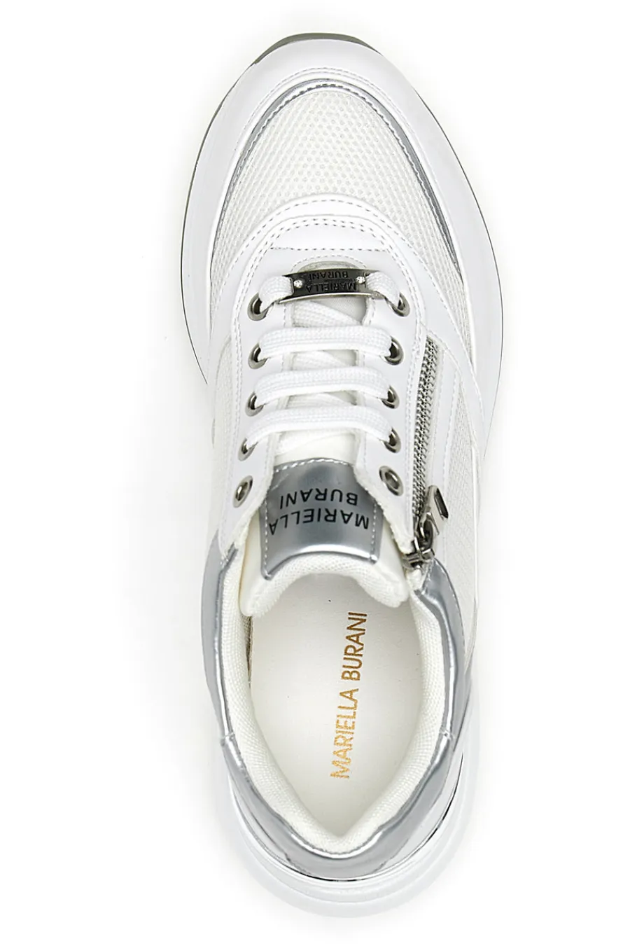 Sneakers con Zeppa Bianche 50392-MARIELLA BURANI