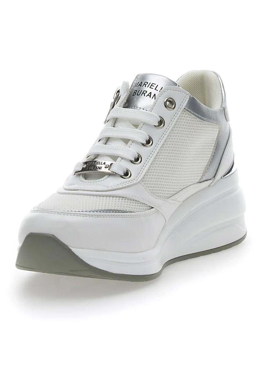 Sneakers con Zeppa Bianche 50392-MARIELLA BURANI