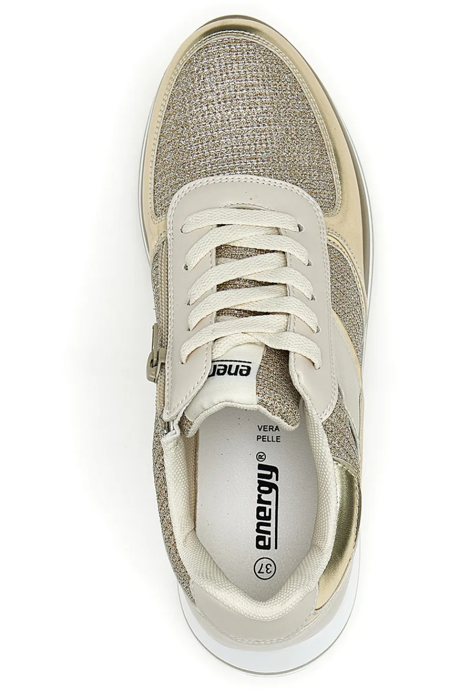 Sneakers con Zeppa 143 Oro-ENERGY Outlet