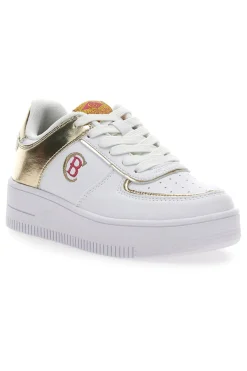 Sneakers Amber Pu Ripstop Bianche e-COTTON BELT Sale