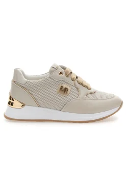 Sneakers Crema con Dettagli Oro e Platform 51021-MARIELLA BURANI Best