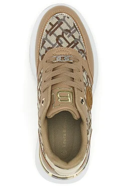 Sneakers Flatform Marroni con Logo e Dettagli Dorati 8917-LAURA BIAGIOTTI Discount