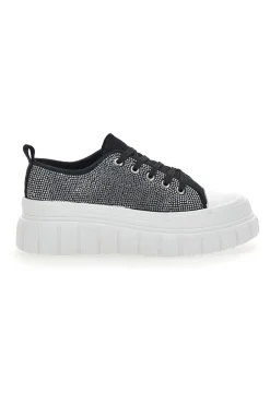 Sneakers Flatform 268603 Nere con Strass-MAIRA Online