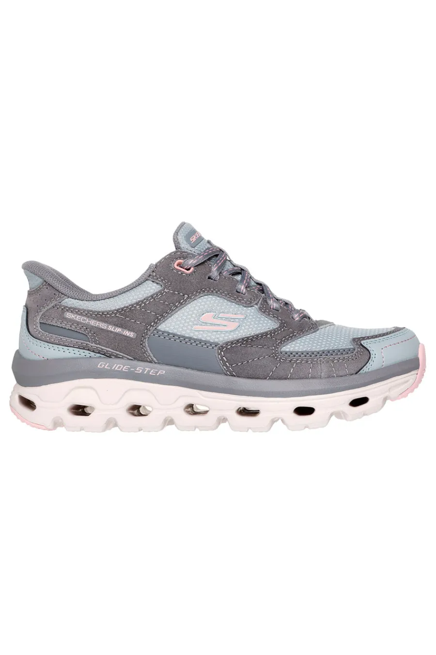 Sneakers grigie e azzurre con suola Glide-Step e Memory Foam Glide-Step Sole Paradise Valley-SKECHERS Best