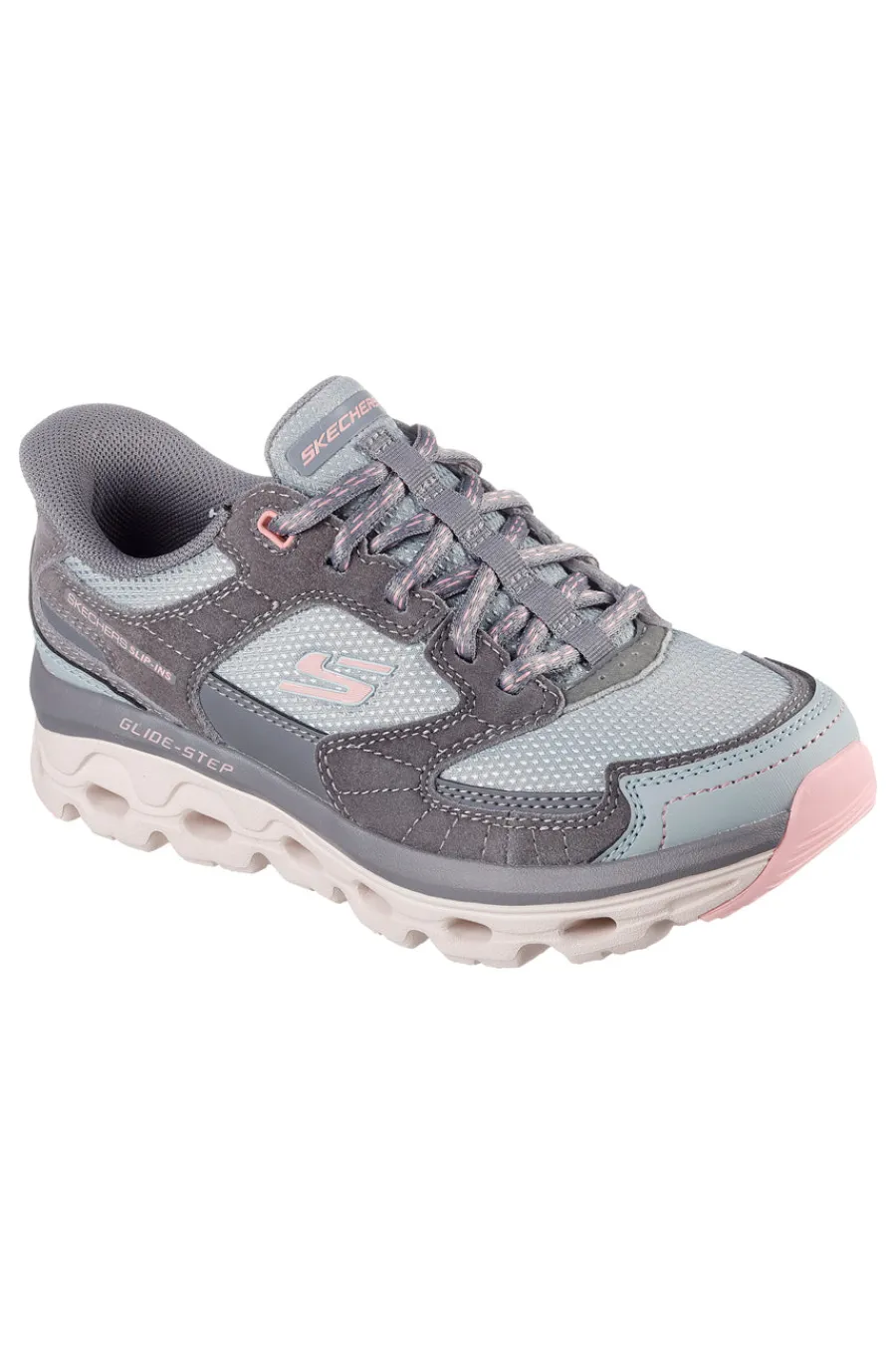 Sneakers grigie e azzurre con suola Glide-Step e Memory Foam Glide-Step Sole Paradise Valley-SKECHERS Best