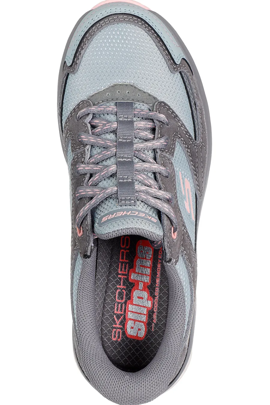 Sneakers grigie e azzurre con suola Glide-Step e Memory Foam Glide-Step Sole Paradise Valley-SKECHERS Best