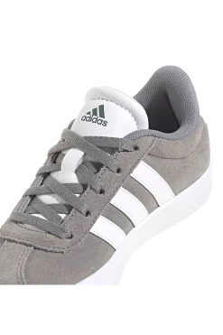 Sneakers grigie in suede con 3 strisce bianche VL Court 3.0 K-ADIDAS Hot