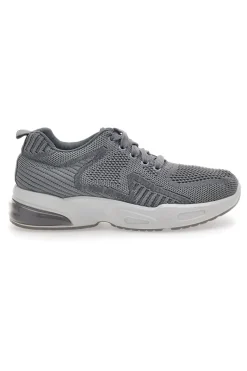 Sneakers Grigie In Tessuto 162508-DAME ROSE Clearance
