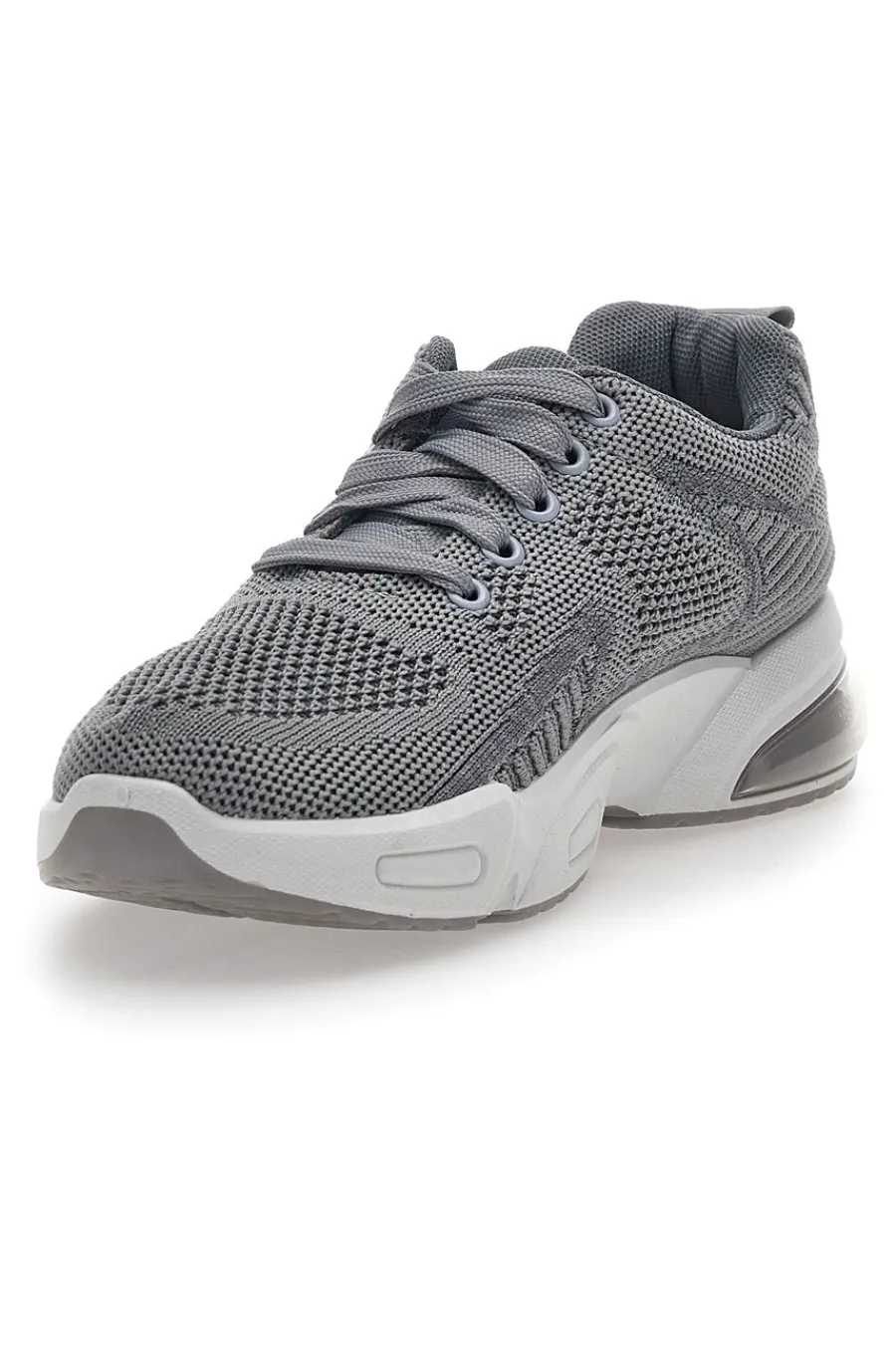 Sneakers Grigie In Tessuto 162508-DAME ROSE Clearance