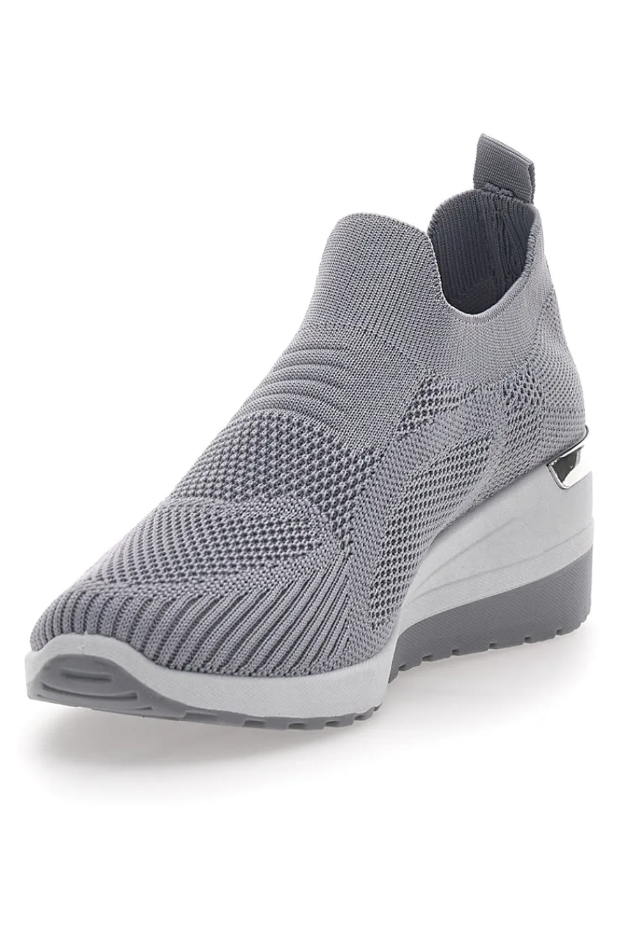 Sneakers Grigie Slip-on Con Zeppa 432-PRIMA RIGA