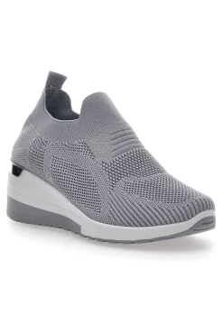 Sneakers Grigie Slip-on Con Zeppa 432-PRIMA RIGA