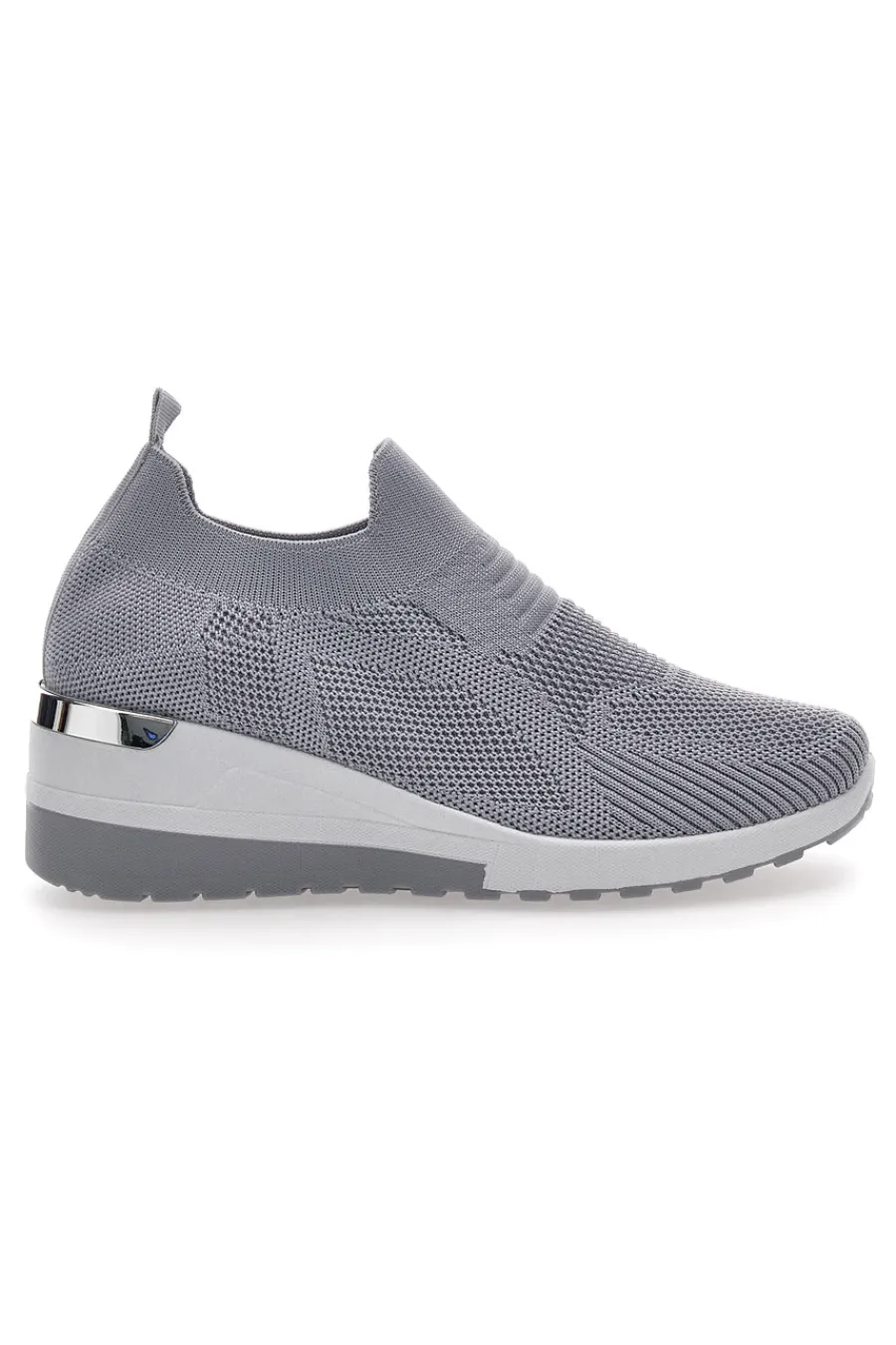 Sneakers Grigie Slip-on Con Zeppa 432-PRIMA RIGA
