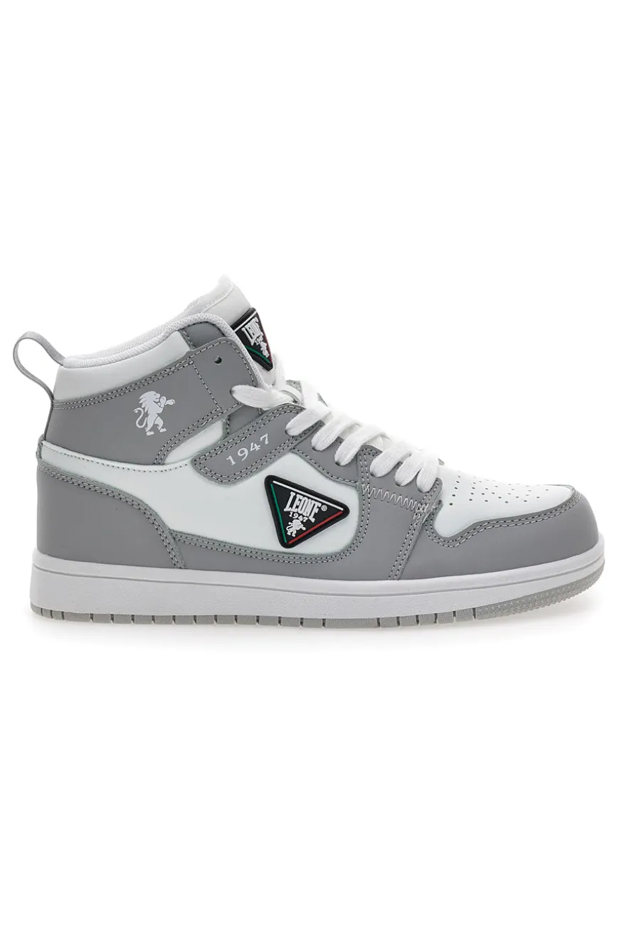 Sneakers grigio/bianco mid casual Leone W075S9