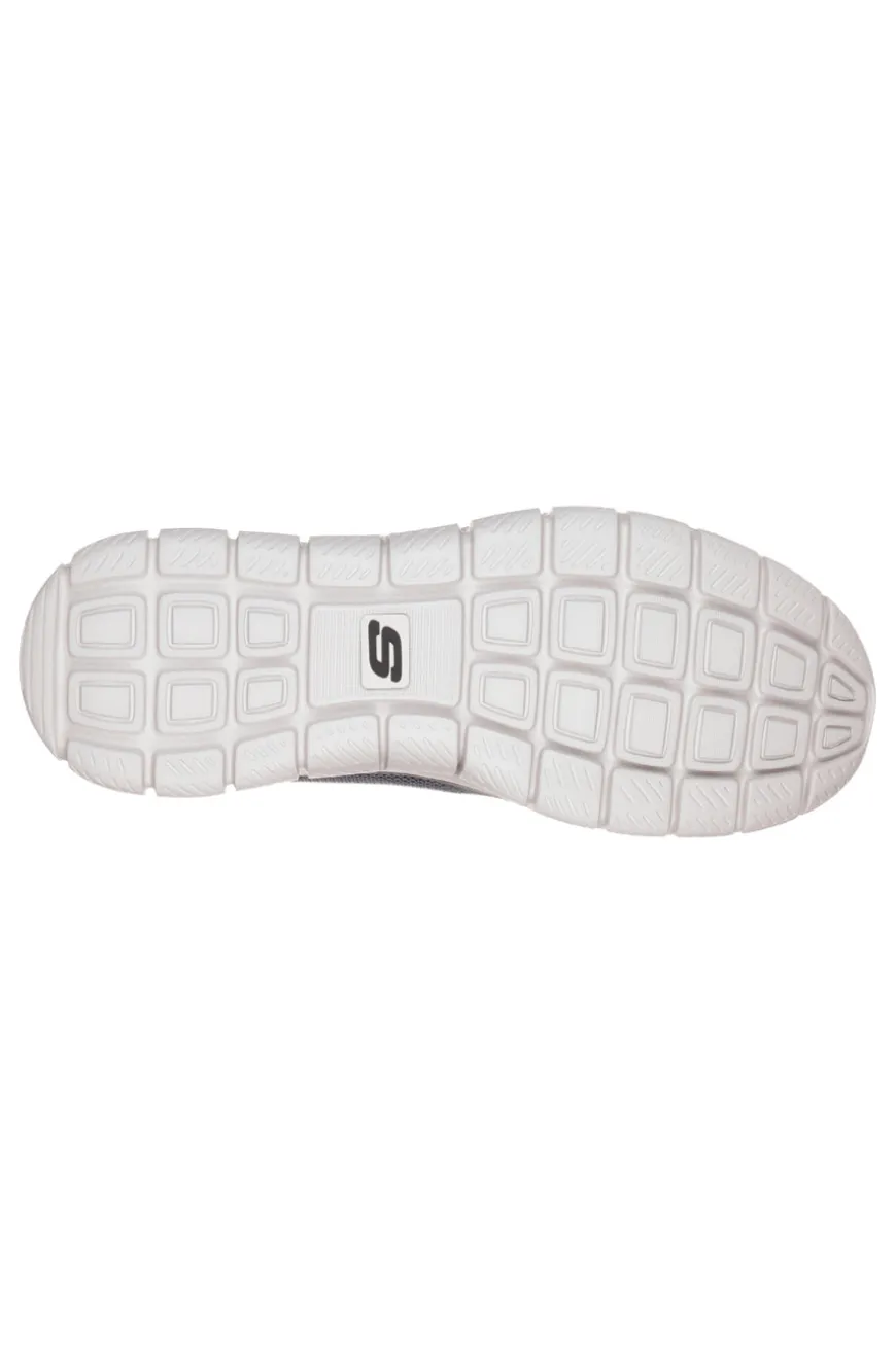 Sneakers grigio e blu in pelle e mesh con Memory Foam Skechers Track Scloric