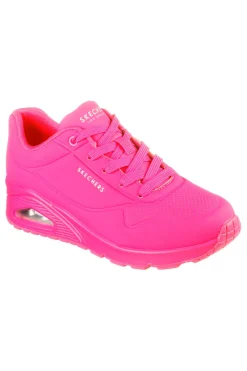 Sneakers hot pink con memory foam Uno Night Shades-SKECHERS New