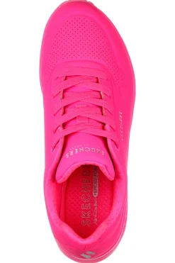 Sneakers hot pink con memory foam Uno Night Shades-SKECHERS New