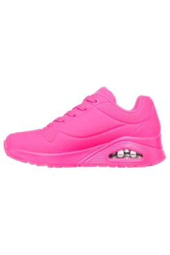 Sneakers hot pink con memory foam Uno Night Shades-SKECHERS New