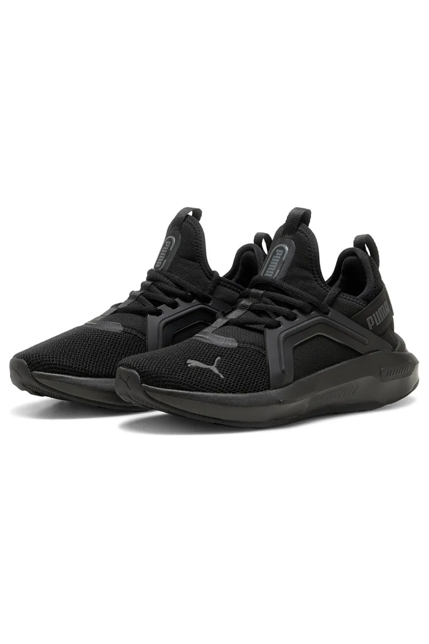 Sneakers junior nere in tessuto con suola ammortizzata Puma Softride Enzo 5 Jr