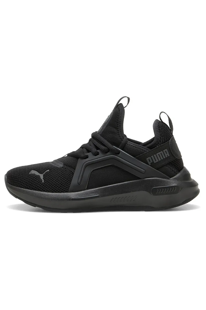 Sneakers junior nere in tessuto con suola ammortizzata Puma Softride Enzo 5 Jr