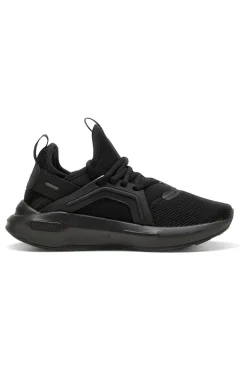 Sneakers junior nere in tessuto con suola ammortizzata Puma Softride Enzo 5 Jr