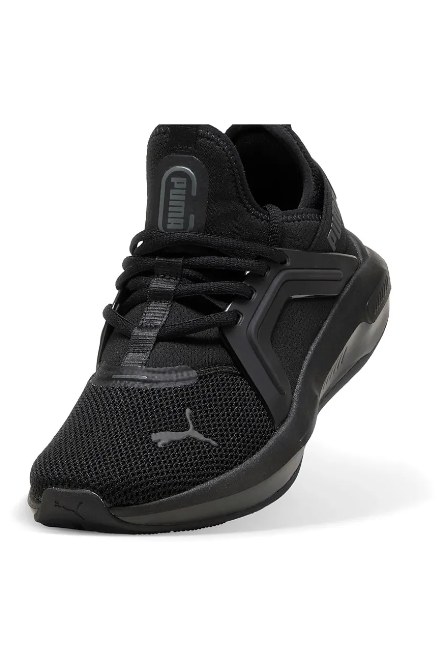 Sneakers junior nere in tessuto con suola ammortizzata Puma Softride Enzo 5 Jr