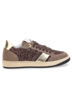 Sneakers marroni almond in pelle con dettagli glitter Kelly Made in Italy-PITTARELLO CAPSULE Discount