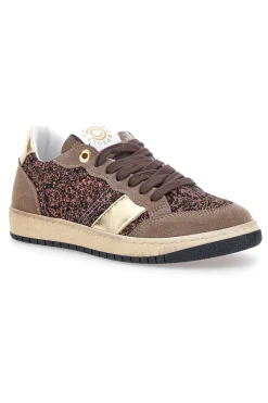 Sneakers marroni almond in pelle con dettagli glitter Kelly Made in Italy-PITTARELLO CAPSULE Discount