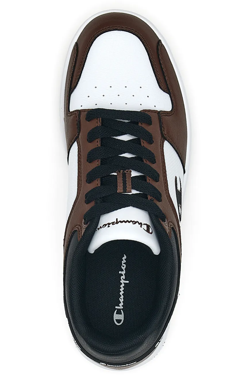 Sneakers marroni e bianche con dettagli black Champion RD18 2.0 Low