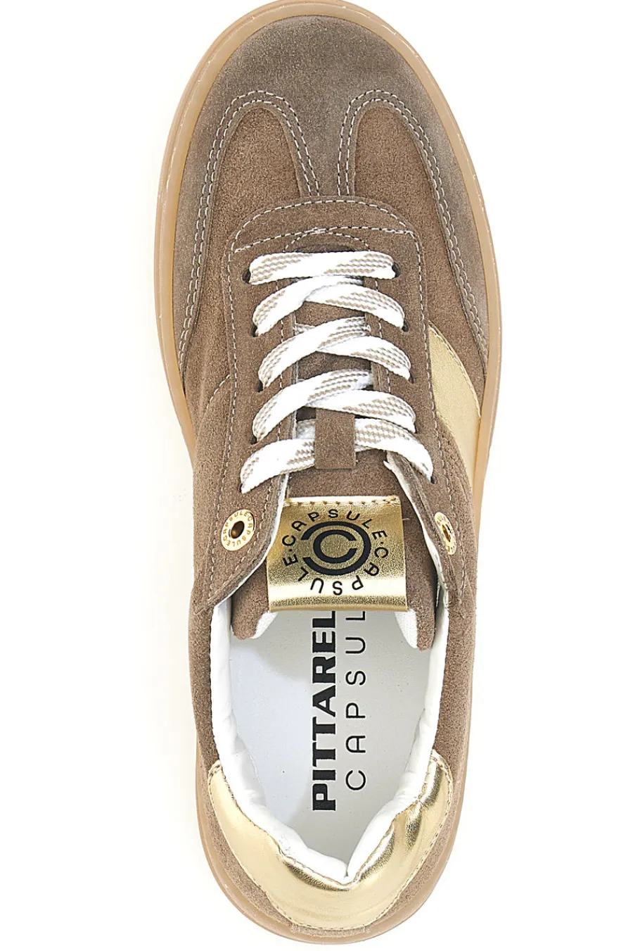 Sneakers marroni e platino in pelle con dettagli oro Grace Made in Italy-PITTARELLO CAPSULE Best