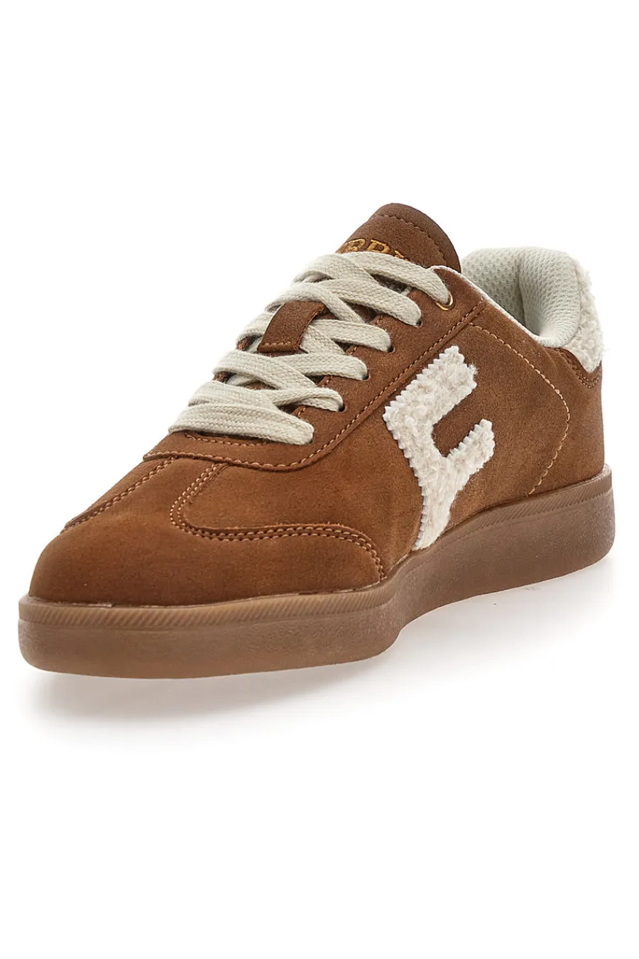 Sneakers marroni in effetto suede con logo ricamato F501C532-FERRE' Best