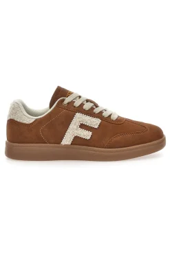 Sneakers marroni in effetto suede con logo ricamato F501C532-FERRE' Best