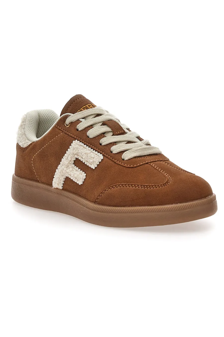Sneakers marroni in effetto suede con logo ricamato F501C532-FERRE' Best