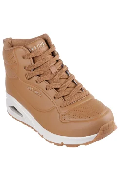 Sneakers Marroni Mid-Cut Uno Stand High-SKECHERS New