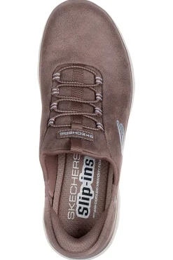 Sneakers marroni slip-on con Memory Foam SUMMITS UNKNOWN TRAIL-SKECHERS Sale