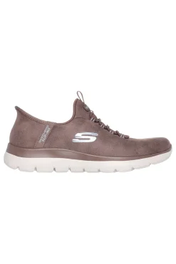Sneakers marroni slip-on con Memory Foam SUMMITS UNKNOWN TRAIL-SKECHERS Sale