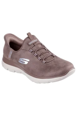 Sneakers marroni slip-on con Memory Foam SUMMITS UNKNOWN TRAIL-SKECHERS Sale